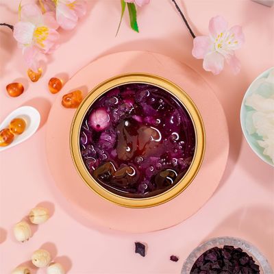 Mua Bồ tát màu tím ngọt kẹo đào Tremella súp Món tráng miệng nhẹ 168g 228g sản xuất trực tuyến